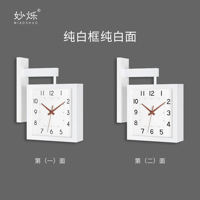 Orologio da stazione quadrato in legno