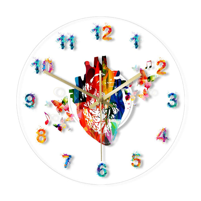 Orologio da parete LED design cuore