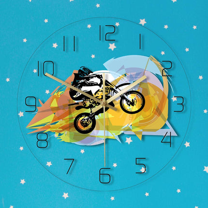 Orologio da parete a LED motocross