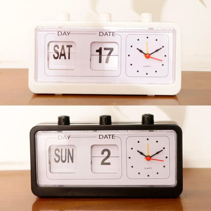 Orologio flip da tavolo con calendario