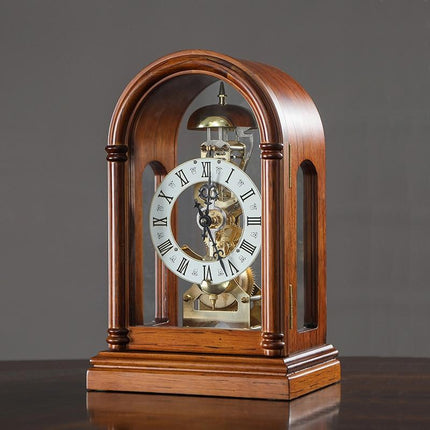 Orologio da tavolo legno meccanismo a vista