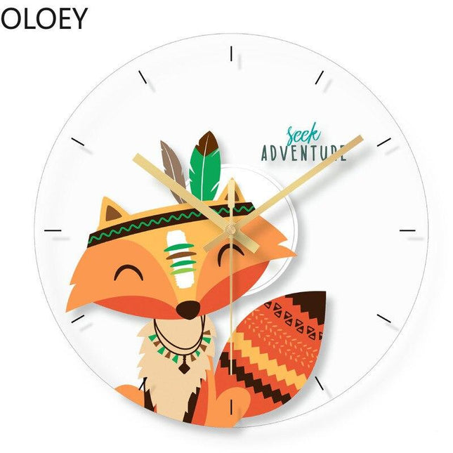 Orologio da parete volpe per bambini