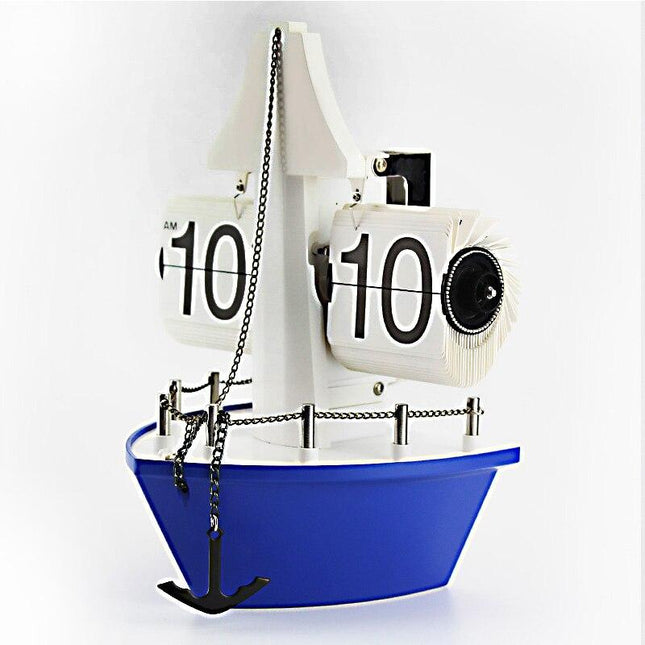 Orologio flip design barca a vela
