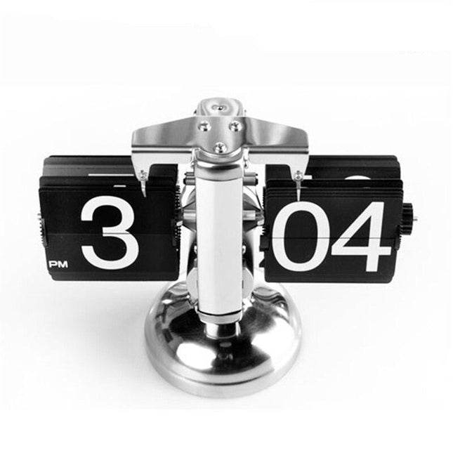 Orologio flip da tavolo bianco e nero