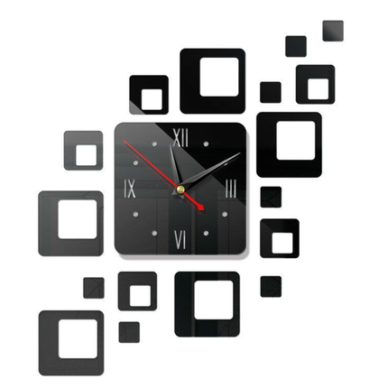 Orologio da parete quadrato design adesivo
