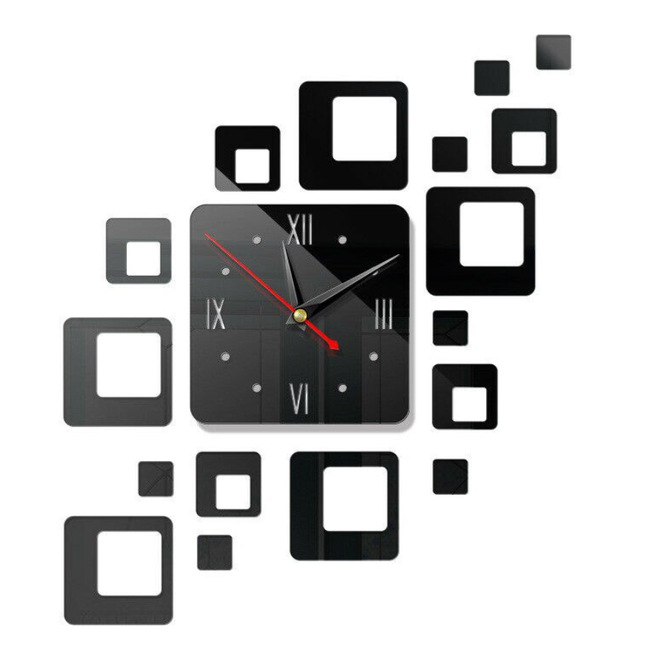 Orologio da parete quadrato design adesivo