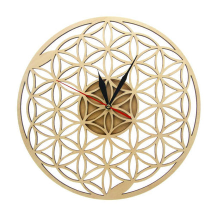Orologio da parete traforato Fiore della Vita