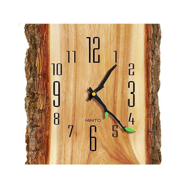 Orologio da parete legno con corteccia