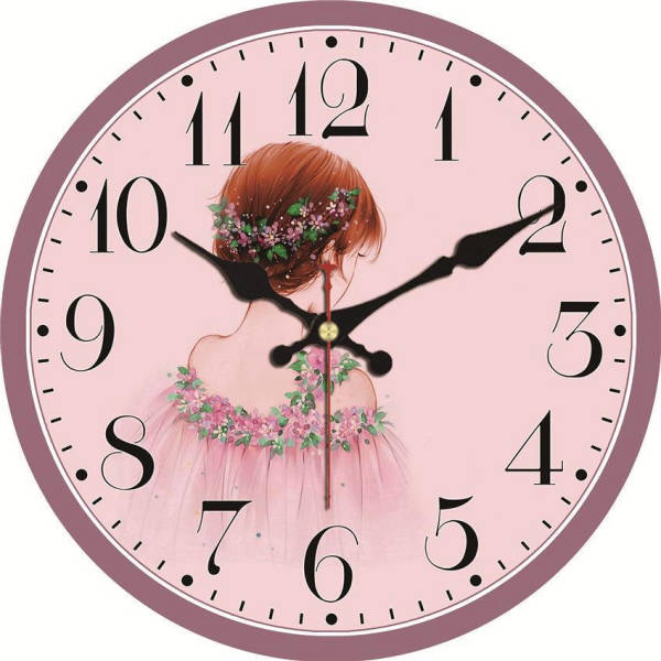 Orologio da parete rosa design romantico