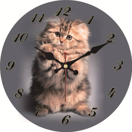 Orologio da parete rotondo con gattino