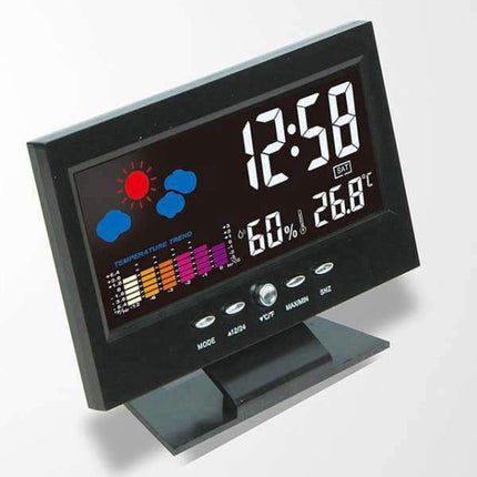 Stazione meteo con orologio digitale