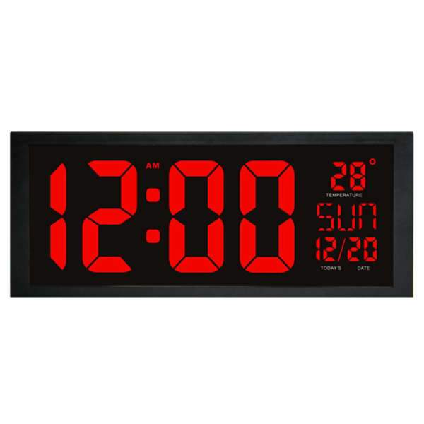 Grande orologio da parete digitale wireless