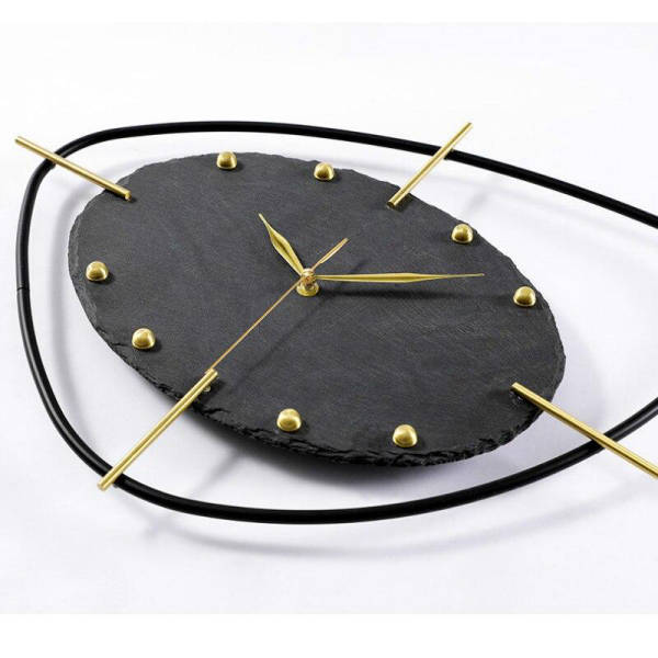 Orologio design da parete in ardesia