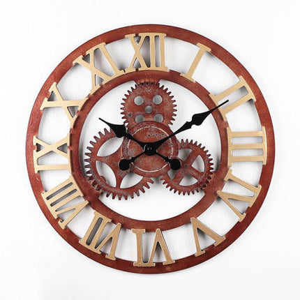 Orologio industriale con meccanismo a vista