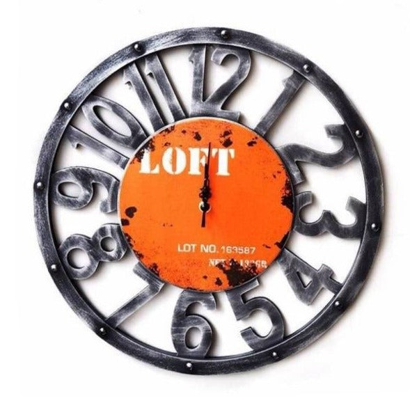 Orologio da parete rotondo stile loft