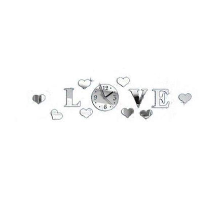 Orologio da Parete Adesivo Scritta Love