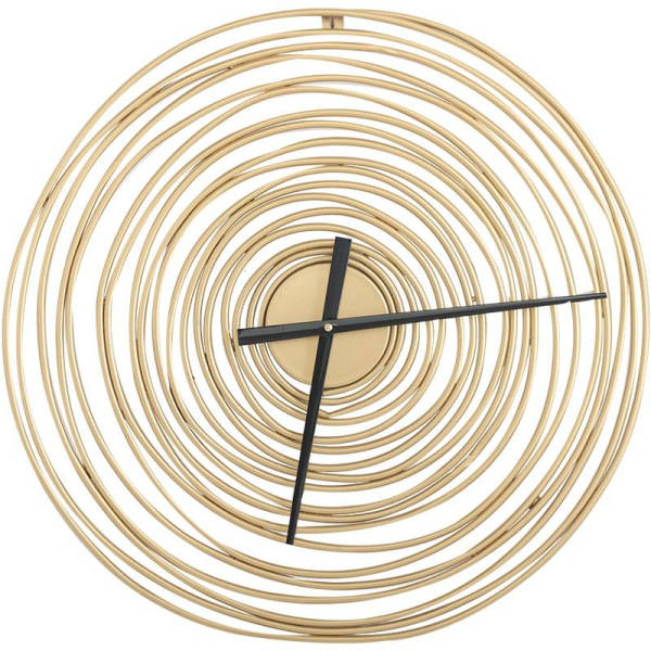 Orologio da parete design a spirale metallo