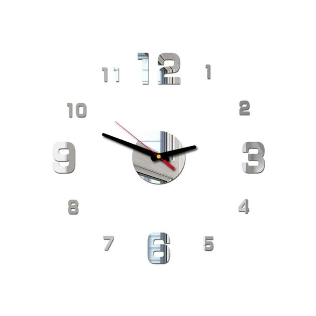 Orologio da Parete Adesivo 3D Moderno