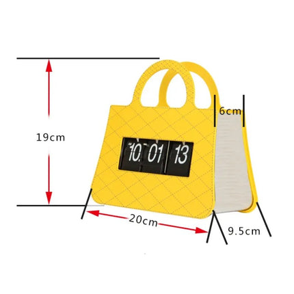 Orologio flip da tavolo forma borsa