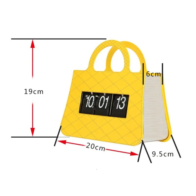 Orologio flip da tavolo forma borsa