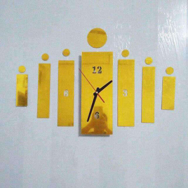 Orologio da parete specchio design rettangolare