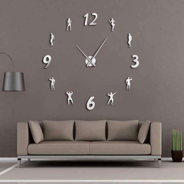 Orologio da parete adesivo tema bodybuilding