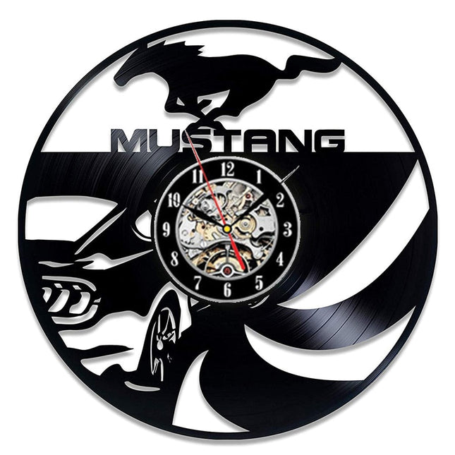 Orologio da parete vinile auto Mustang