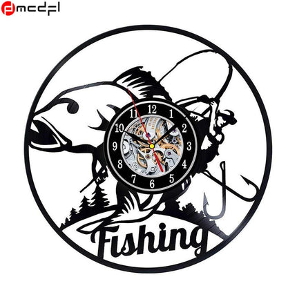 Orologio in vinile tema pesca sportiva
