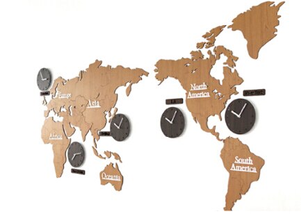 Orologio da muro mappamondo 5 fusi