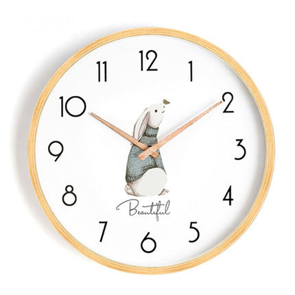 Orologio da parete scandinavo in legno