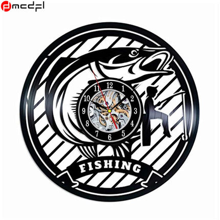Orologio in vinile tema pesca sportiva
