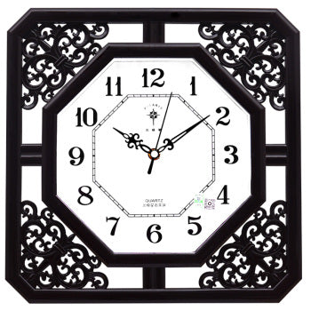 Orologio da parete rotondo bianco decorato