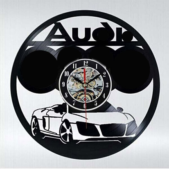 Orologio vinile silhouette auto d'epoca