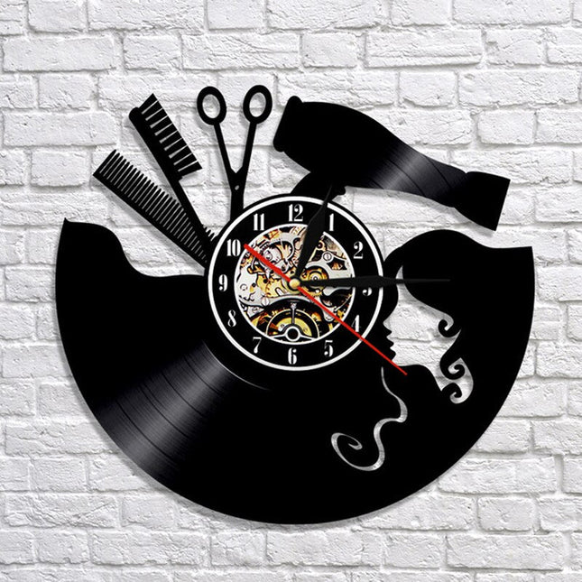 Orologio da parete vinile per Barbiere
