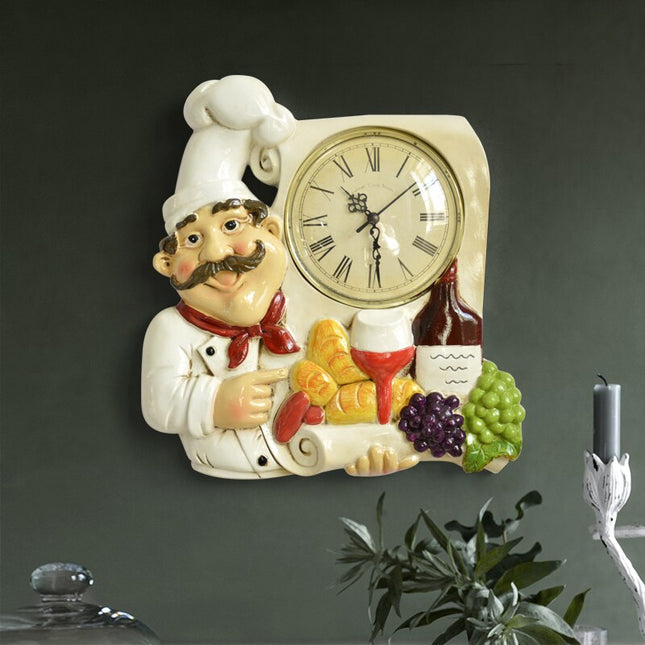 Orologio da cucina vintage con cuoco