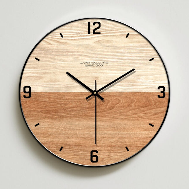 Orologio da muro design legno bicolore