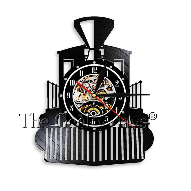 Orologio vinile locomotiva a vapore treno