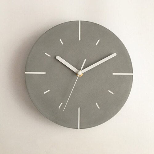Orologio da parete moderno grigio cemento
