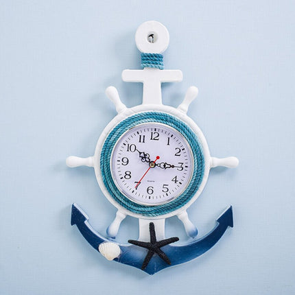 Orologio da parete stile marinaro ancora