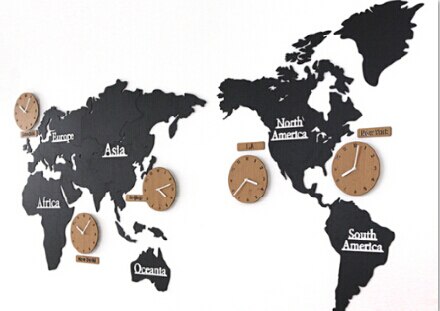 Orologio da muro mappamondo 5 fusi