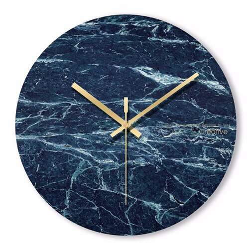 Orologio da parete rotondoeffetto marmo