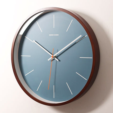 Orologio da parete rotondo scandinavo blu