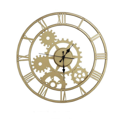 Orologio da parete grande metallo dorato