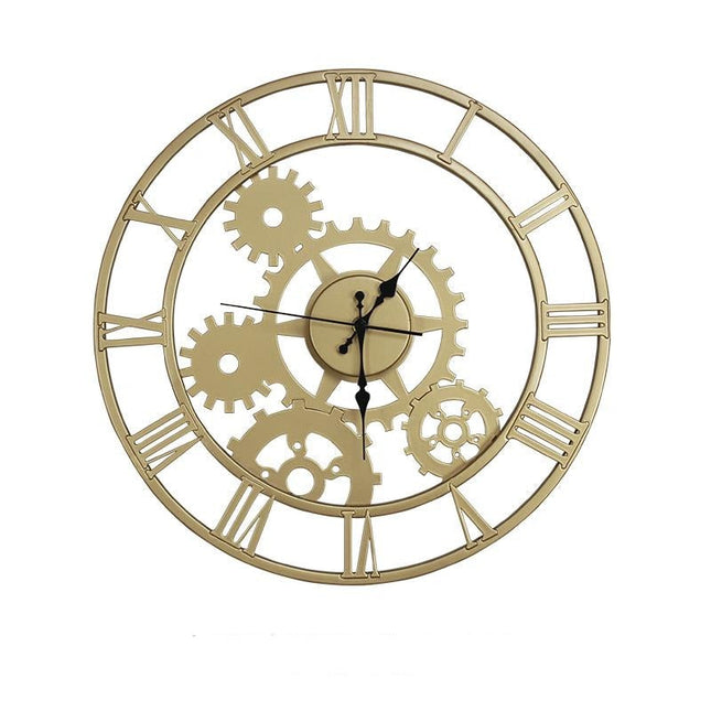 Orologio da parete grande metallo dorato