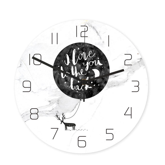 Orologio da parete rosa effetto marmo