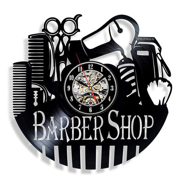 Orologio da parete vinile per Barbiere