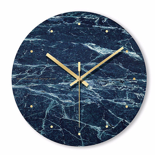 Orologio da parete rotondoeffetto marmo