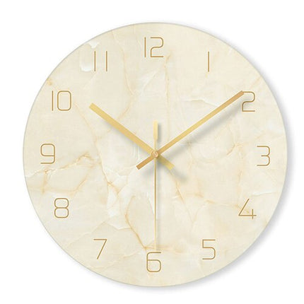 Orologio da parete design marmo numeri oro