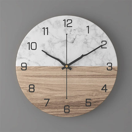 Orologio da parete design marmo bicolore
