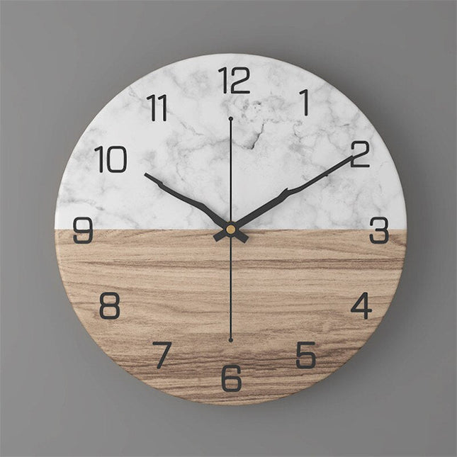 Orologio da parete design marmo bicolore